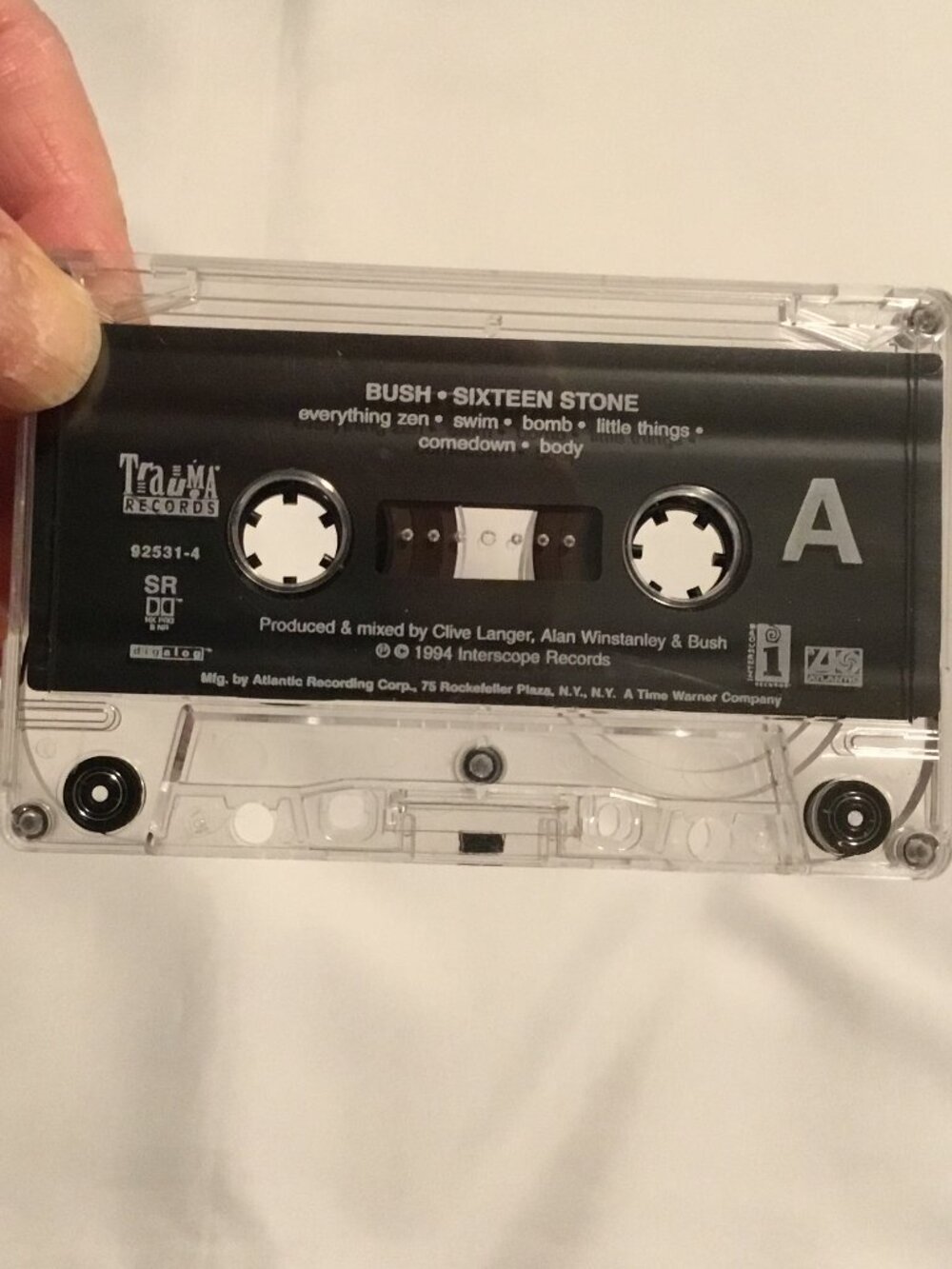 Vintage Bush Sixteen Stone Cassette Tape 1994